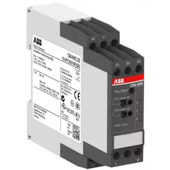 ABB CM-IWS.2S izoliacijos stebėjimo relė, 24-240 V AC/DC, 0-500 V, 1 kΩ-10 MΩ, 2 SPDT 1SVR730670R0200