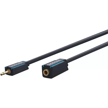CLICKTRONIC MP3 garso prailginimo kabelis 3,5 mm stereo jack kištukas į lizdą 1,5 m juodas