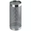 HELIT H2515500 metalinis skėčių stovas, perforuoto dizaino, chromuotas, apvalus, skersmuo 240 mm, aukštis 490 mm