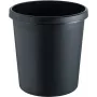 helit H6105895 apvali plastikinė šiukšliadėžė 18L, juoda, 31x32cm