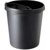 helit H6105895 apvali plastikinė šiukšliadėžė 18L, juoda, 31x32cm