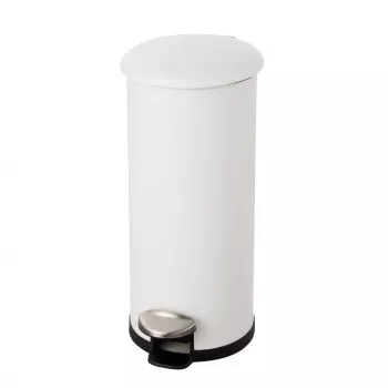 helit the zinc pedalinė šiukšliadėžė 20L balta, milteliniu būdu dažytas plienas, apvali, soft-close H2406605