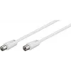 TECLINE Wentronic Goobay antenos jungties kabelis, baltas, 20 m - IEC koaksialinis vyriškas į IEC koaksialinį moterišką (50125)