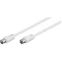 TECLINE Wentronic Goobay antenos jungties kabelis, baltas, 20 m - IEC koaksialinis vyriškas į IEC koaksialinį moterišką (50125)