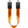 Wentronic Goobay SAT lango praėjimo kabelis, itin plokščias 0,3 mm, rudos-juodos spalvos, 0,3 m, F-female to F-female 67244