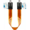 Wentronic Goobay SAT lango praėjimo kabelis, itin plokščias 0,3 mm, rudos-juodos spalvos, 0,3 m, F-female to F-female 67244