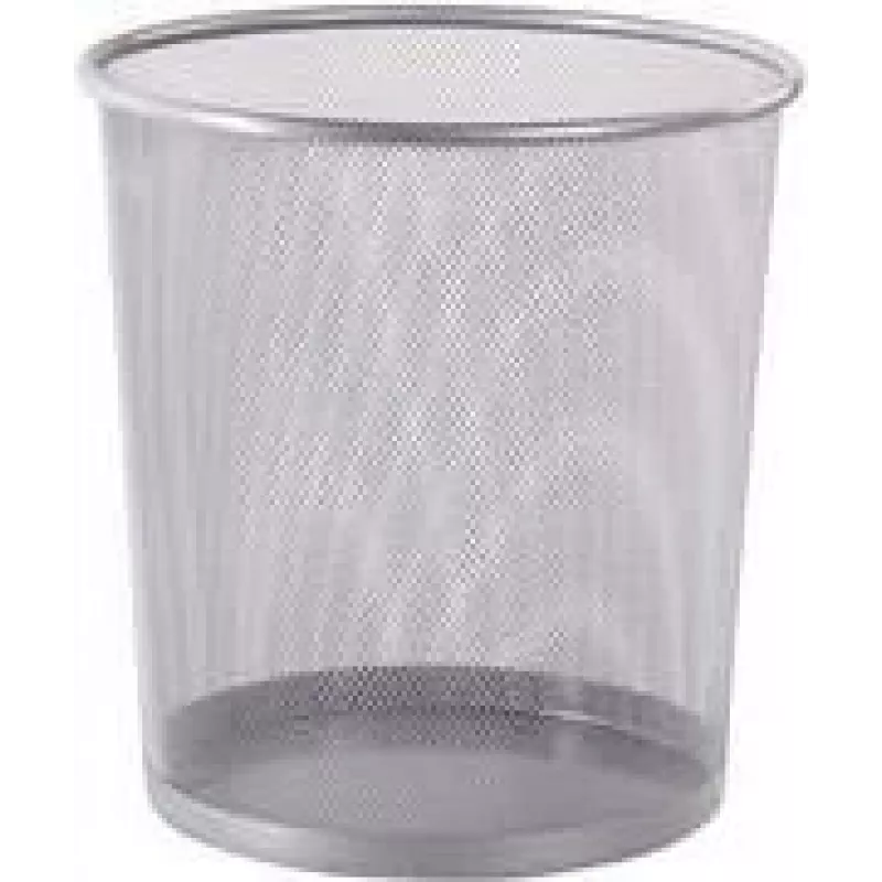 Westcott vielinio tinklo šiukšlių krepšys, 12,3 L, sidabrinis, apvalus, 230 x 270 mm E-744607 00