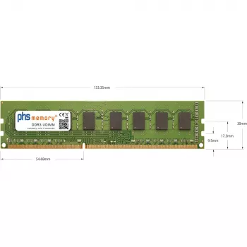 PHS-memory 2GB DDR3 UDIMM 1066MHz atmintis, skirta Acer Veriton VM275-ED6700 (SP244658)