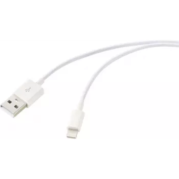 Renkforce USB 2.0 USB-A į Apple Lightning kabelis 1 m, baltas matinis RF-5724084
