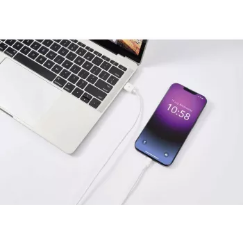 Renkforce USB 2.0 USB-A į Apple Lightning kabelis 1 m, baltas matinis RF-5724084