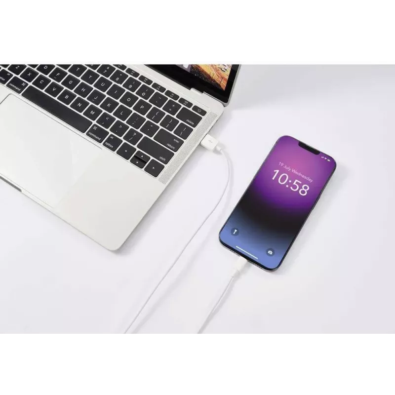 Renkforce USB 2.0 USB-A į Apple Lightning kabelis 1 m, baltas matinis RF-5724084