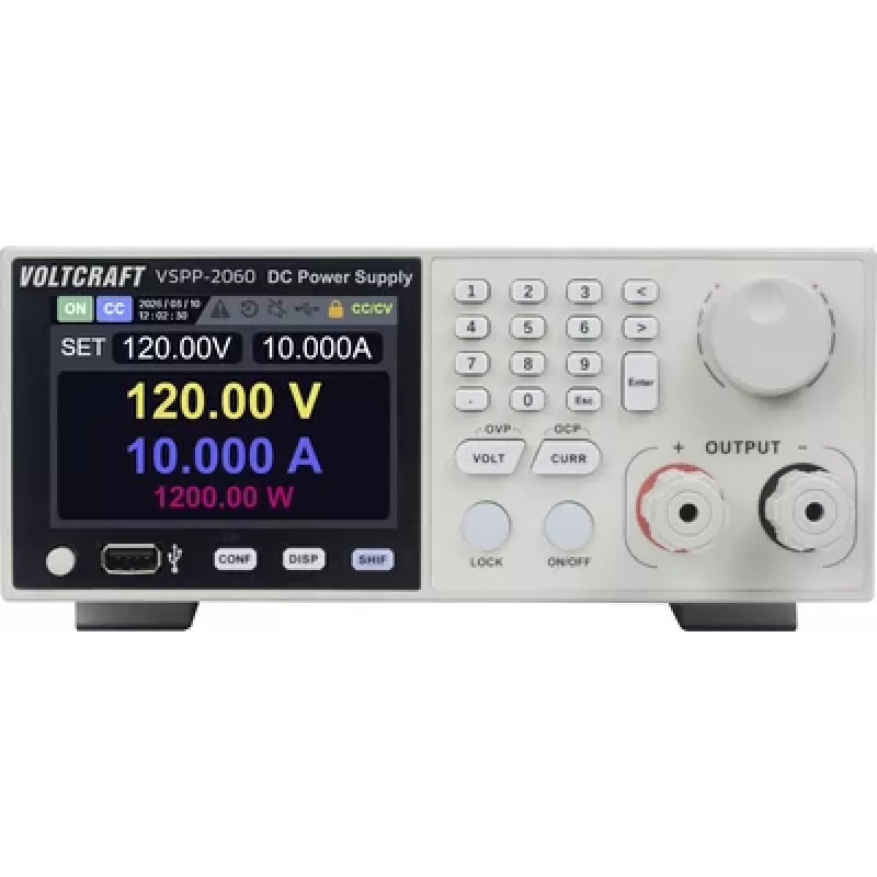 VOLTCRAFT VSPP-2060 stacionarus laboratorinis maitinimo šaltinis, reguliuojamas 0-600 V/DC 0-10 A, 2000 W, USB, RS-485, LAN, programuojamas VC-18673215