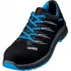 Uvex 69373 Unisex apsauginiai batai S1 P SRC, mikropluoštas, plieninė įtvaras, kompozitinė pirštų apsauga, juodi/mėlyni, 43 dydis 6937343