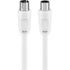Wentronic Goobay antenos jungiamasis kabelis, 100% ekranuotas, baltas, 1,5 m - koaksialinis kištukas į koaksialinį lizdą (50717)