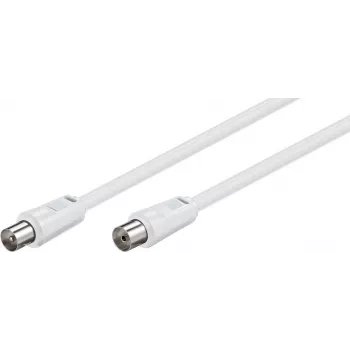 Wentronic Goobay antenos jungiamasis kabelis, 100% ekranuotas, baltas, 1,5 m - koaksialinis kištukas į koaksialinį lizdą (50717)