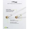 Wentronic Goobay SAT jungiamasis kabelis, 100% ekranuotas, auksuoti kontaktai, baltas, 7,5 m - F kištukas į F kištuką (67294)