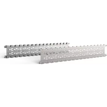 SCHROFF 23130084 19 inch tvirtinimo rinkinys - plieninis, cinkuotas, 2 laikikliai, 4 varžtai M4x10, 4 veržlės M4, 4 poveržlės, 4 plastikinės poveržlės