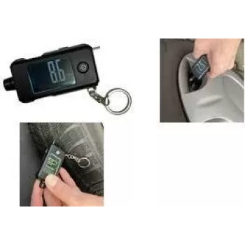 IWH skaitmeninis padangų slėgio ir protektoriaus gylio matuoklis su LCD ekranu, PSI, KPa, bar, kg/cm², 1 vnt. (75562)