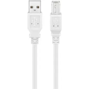 Wentronic 96186 USB 2.0 kabelis, USB-A (vyriškas) į USB-B (vyriškas), 1,8 m, baltas
