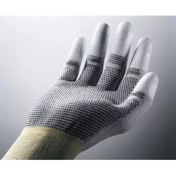 Uvex Unipur Carbon apsauginės pirštinės, 10 dydis, pilkos/juodos, PU danga delne, antistatinės 6055610
