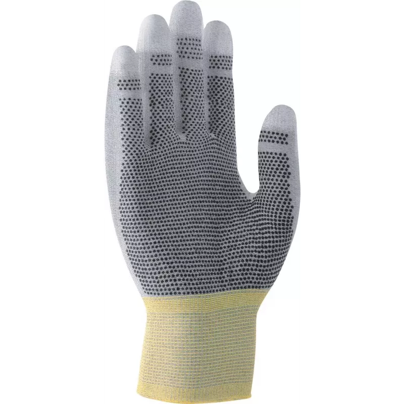 Uvex Unipur Carbon apsauginės pirštinės, 10 dydis, pilkos/juodos, PU danga delne, antistatinės 6055610