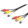 Wentronic Goobay RCA sujungimo kabelis 5 m, 3x RCA male to 3x RCA male 50383