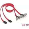 Delock 65116 vidinis 2x SATA į išorinį 2x eSATA laikiklis