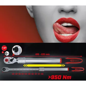 KS Tools 935.1285 1/2 inch grįžtamasis reketas, 635 mm, 72 dantys, chromo vanadžio plienas