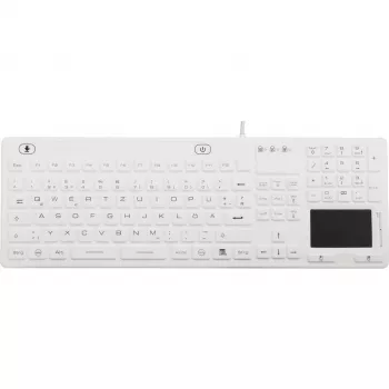 Renkforce iM-IKB110-WH USB klaviatūra, QWERTZ vokiška išdėstymas, juoda-balta