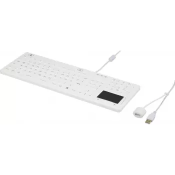 Renkforce iM-IKB110-WH USB klaviatūra, QWERTZ vokiška išdėstymas, juoda-balta
