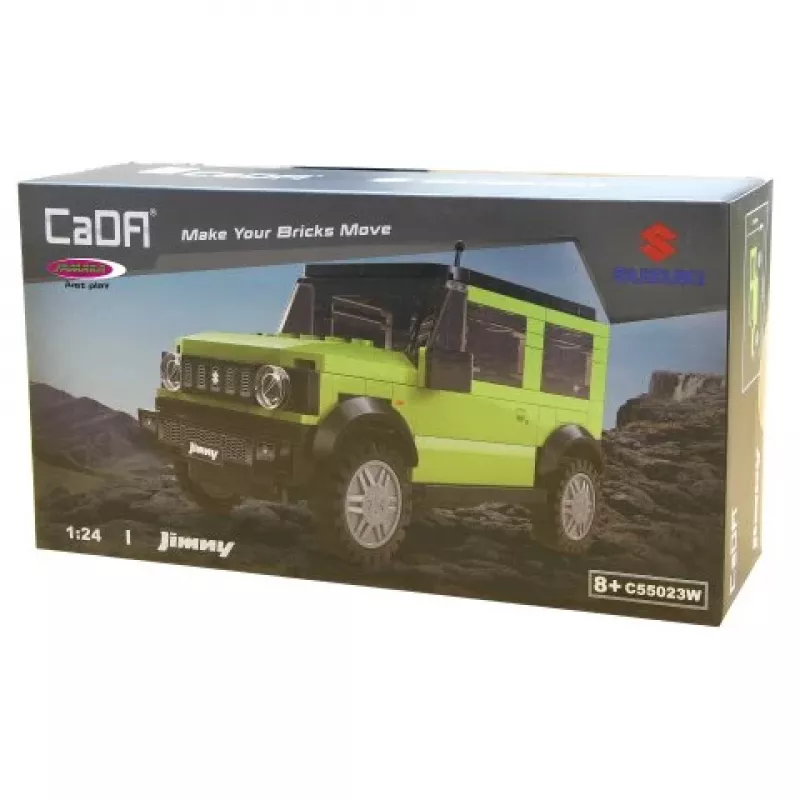 JAMARA CaDA Suzuki Jimny 1:24 – žalias kaladėlių automobilis, 8+ (402865)