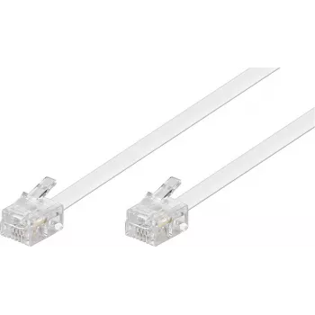 MICROCONNECT Wentronic Goobay modulinis jungiamasis kabelis, baltas, 3 m - RJ11/RJ14 kištukas (6P4C) į RJ11/RJ14 kištuką (6P4C) (93067)
