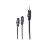 shiverpeaks BASIC-S audio Y-adapterio kabelis, 3,5 mm stereo kištukas į 2x 3,5 mm stereo lizdus, 0,2 m, juodas BS30761