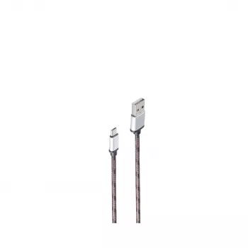 SHIVERPEAKS BS14-50082 USB 2.0 laidas, USB-A į Micro-USB B, 2 m, rudos spalvos