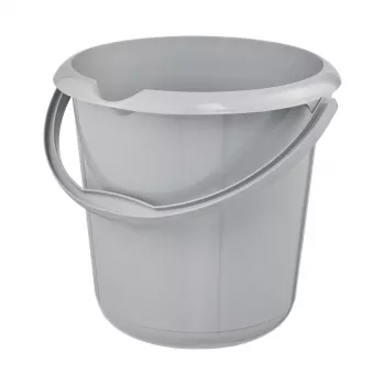 keeeper mika eco apvalus valymo kibiras, 10 litrų, akmens pilkos spalvos, 100% perdirbtas plastikas, ergonomiška rankena 1171015000000