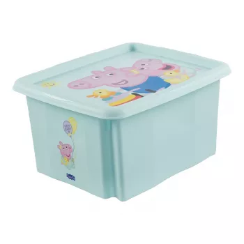 keeeper karolina Peppa Pig 24 litrų dėžė su dangčiu, PP, akvamarino spalvos, 1 vnt., 1223762433600