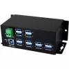 EXSYS EX-1112HMS 12 prievadų USB 3.2 Gen 1 pramoninis DIN bėgio šakotuvas