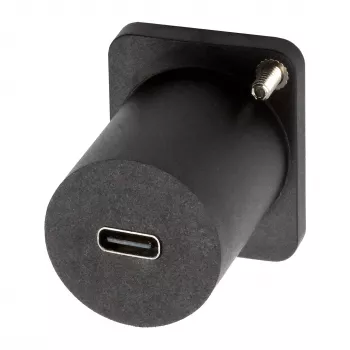 EXSYS EX-49158 D-Type USB-C moteriškas į moterišką adapteris, USB 3.2 Gen 1, skydinis montavimas, juodas