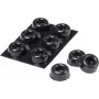 3M SJ 5009 MPBB lipnios apvalios apsauginės kojelės, juodos, 22,3 mm skersmens x 10,1 mm aukščio, 6 vnt.