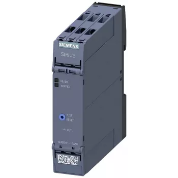 Siemens SIRIUS 3RN2 Termistoriaus variklio apsaugos relė 3RN2011-1BA30, 24 V AC/DC, 1 NO + 1 NC, varžtiniai gnybtai, DIN bėgelis