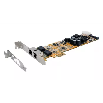 EXSYS EX-6072POE-2 dviejų gigabitinių Ethernet prievadų PCIe tinklo plokštė su PoE, žemo profilio