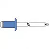 GESIPA aklinė kniedė plieninė/plieninė 4x8mm pusapvalė galvutė, sukibimo diapazonas 2,5-4,5mm (6310443)