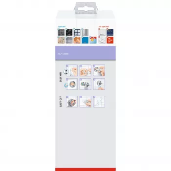 tesa MOON WHITE tualeto šepetėlio ir laikiklio rinkinys, savaiminio klijavimo, metalinis, matinis baltas 40571-00000-00