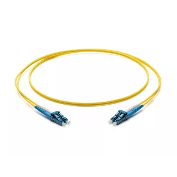 Corning LC/LC OS2 vienmodis dvigubas optinis pataisasausis kabelis, 10m, geltonas F040402G2Z20010M