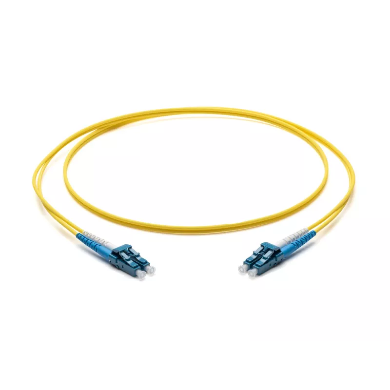 Corning LC/LC OS2 vienmodis dvigubas optinis pataisasausis kabelis, 10m, geltonas F040402G2Z20010M