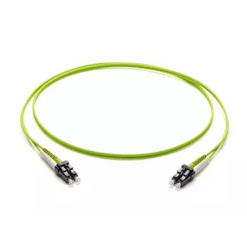 Corning OM5 LC-Duplex į LC-Duplex daugiamodis optinis pataisos kabelis, 1 m, žalios spalvos, LSZH F050502V2Z20001M