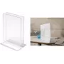 DEFLECTO DEMC150YTCRY A4 portretinė dvipusė permatoma akrilo brošiūrų laikiklis