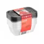 keeeper fredo fresh maisto laikymo indų rinkinys, 5x 0,5 L, stačiakampiai, permatomi su pilkais dangteliais 3067282700000