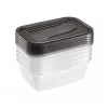 keeeper fredo fresh maisto laikymo indų rinkinys, 5x 0,5 L, stačiakampiai, permatomi su pilkais dangteliais 3067282700000