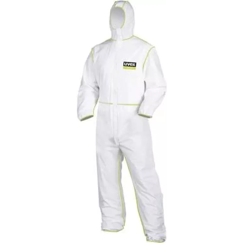 UVEX 9871012 vienkartinis apsauginis kostiumas Type 5/6, XL dydis, baltas